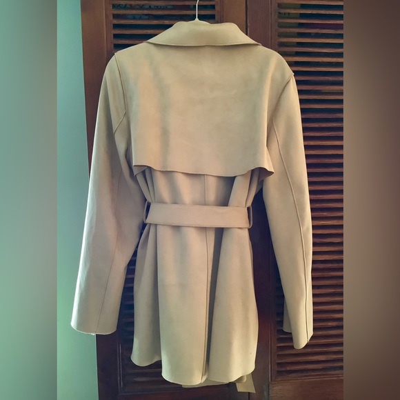 SOLD:  H&M Faux Suede Belted Jacket - Picture 2 of 3